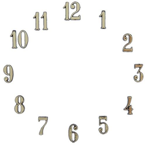 Clock Numbers Arabic 1/2 (13mm) - Gold