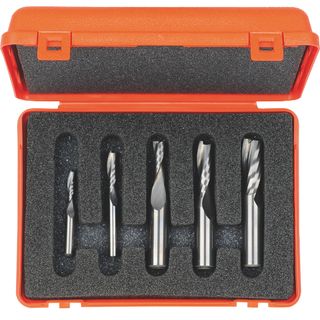 5 pce Spiral Upcut Bit Set