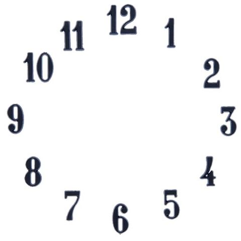 Clock Numbers Arabic 5/8 (16mm) - Black