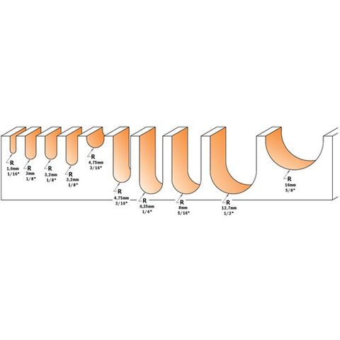 CMT Round Nose Bit 3/4dia. 11mm