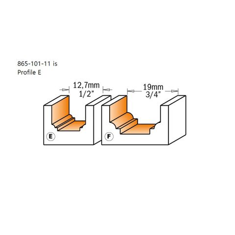 Decorative Ogee Bit 12.7mm D 1.2mm Rad ***