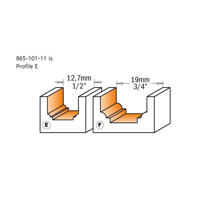 Decorative Ogee Bit 12.7mm D 1.2mm Rad ***