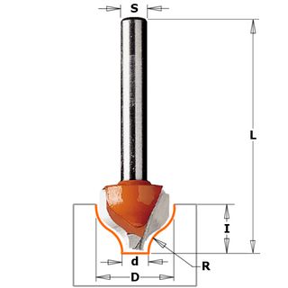 Decorative Ogee 19mm D x 6.4mm Rad ***