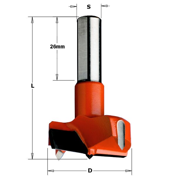 Hinge Boring Bit RH 25mm Dia ***