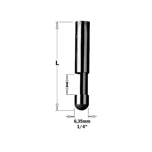 Solid Carbide Trimmer 0* /  6.35mmD