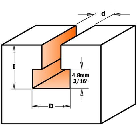 Keyhole Bit 3/8in/ 9.5mm 1/2inShank