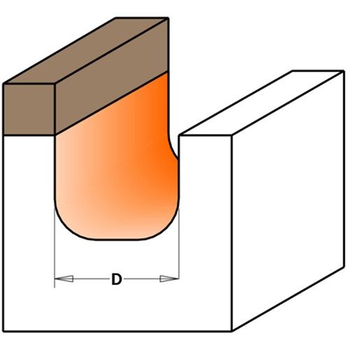 CMT Bowl-Tray Bit 19D w/6.4rad