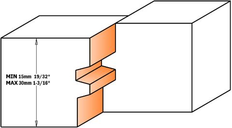 CMT Glue Joint Bit 44.4MMd 1/2 in S