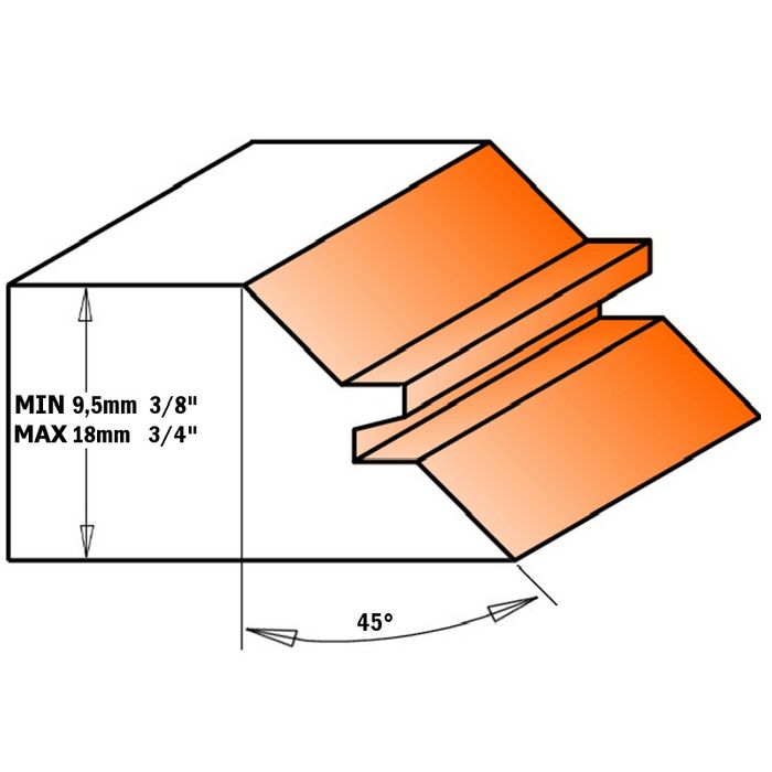 CMT Mini Lock Mitre 50mm d 1/2 inch S