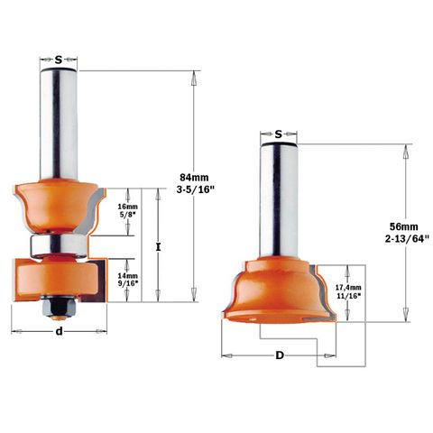 Window Sash Set 35 - 38mm Dia 1/2inShank