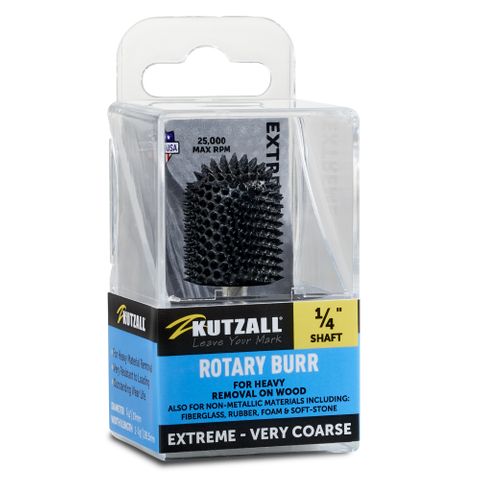 Kutzall Ball Nose 19mm Diameter 1/4" shaft - Very Coarse