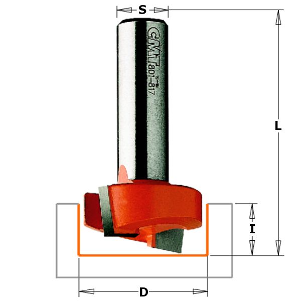 CMT Mortising Bit 12.7 x 7.9mm