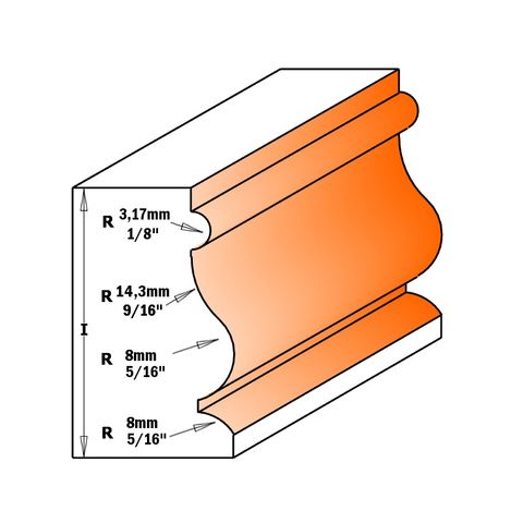 Moulding Bit 41mm cut 1/2S