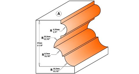 CMT Multi Profile w/Brg 55.6mm Dia A Profile