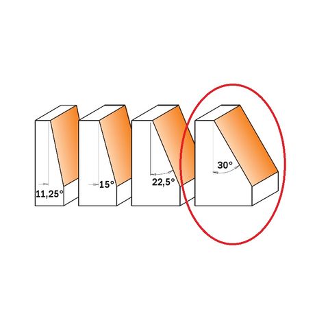 CMT Chamfer Bit 30deg X22mm 1/2 S