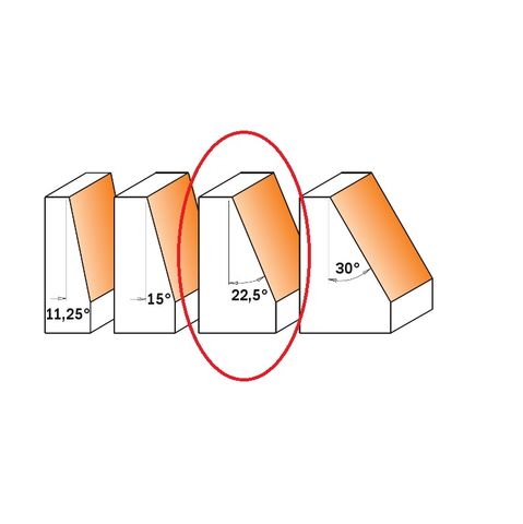 CMT Chamfer Bit 22.5degX22mm 1/2 S