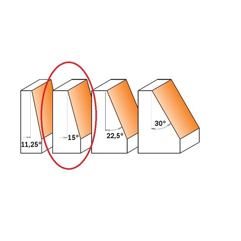 CMT Chamfer Bit 15deg X22mm 1/2 S