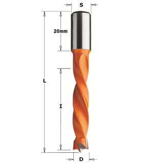 Dowel Drill RH 12.0mm D x 43mm Cut 10mm Shank ***