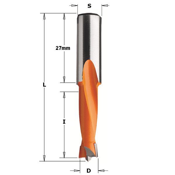 Dowel Drill RH 4.76mm D x 27mm Cut 10mm