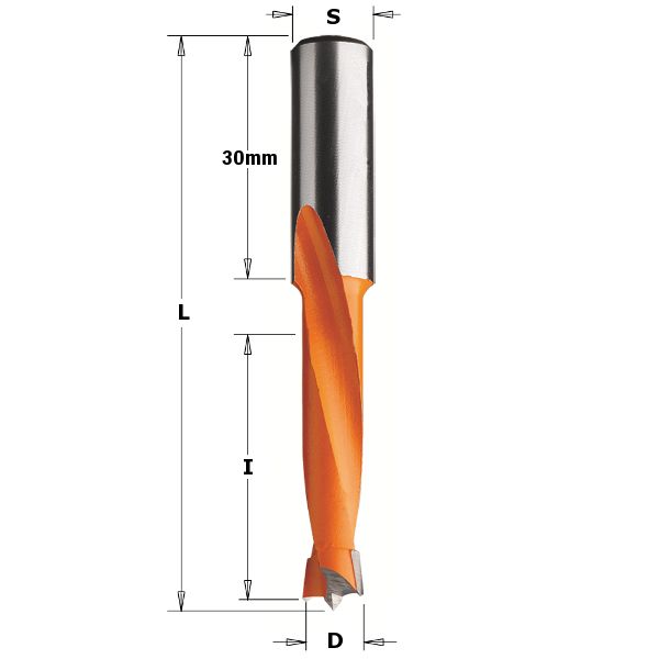 Dowel Drill RH 4mm D x 26mm Cut 10mm ***