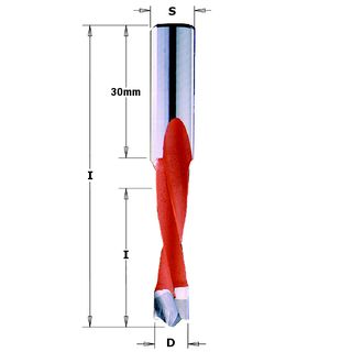 Dowel Drill Blind Hole RH 8mm D x 35mm ***