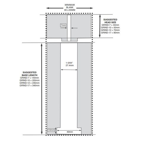 Ceramic Salt / Pepper Mechanism - 10 in