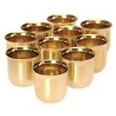 BRASS CANDLE CUPS - 10 pack