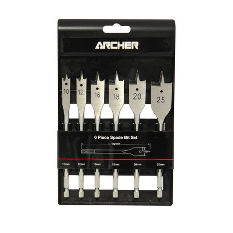 Archer 6 Pce Spade Bit Set