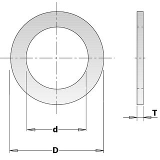 CMT Saw Blade Bush 20 OD x 16 ID x 1.2