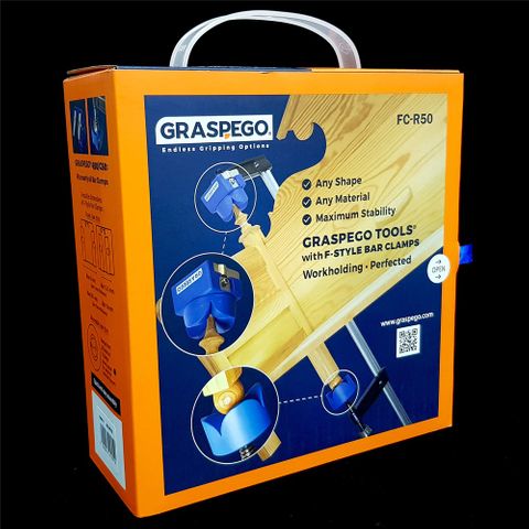 Graspego Clamp Heads for F-Clamps and Hold Downs - Pack of 2 ***