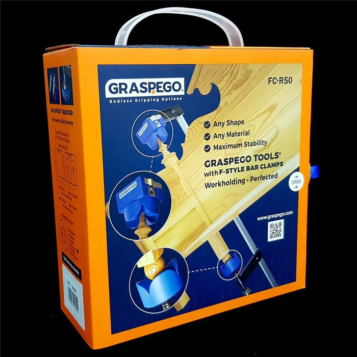 Graspego Clamp Heads for F-Clamps and Hold Downs - Pack of 2 ***