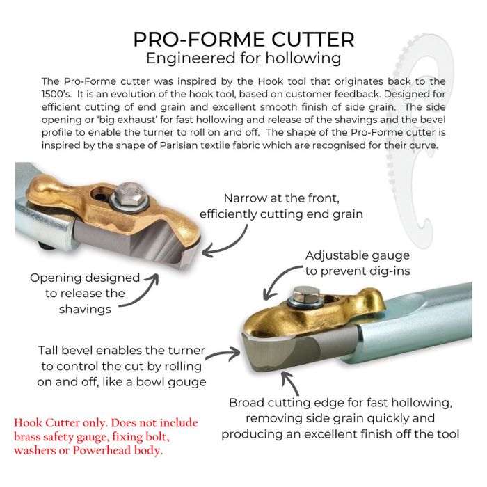 Woodcut Pro-Forme Flexi Powerhead Hook Cutter - Replacement Part ***