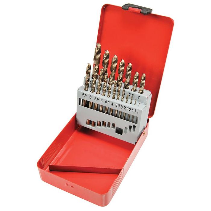 Cobalt Steel Drill Set 1-10mm x 0.5