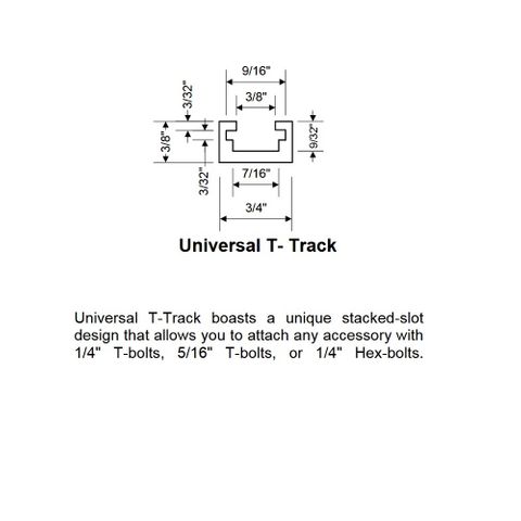 Rockler 4 inc Universal T Track kit