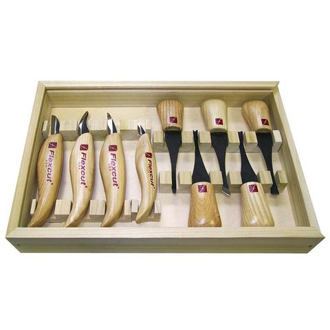 Flexcut Deluxe Palm & Knife Set