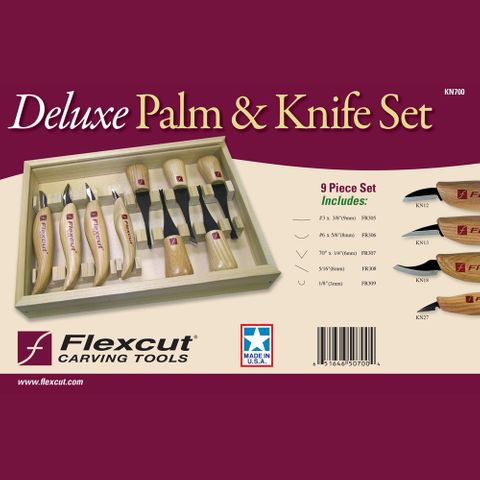 Flexcut Deluxe Palm & Knife Set