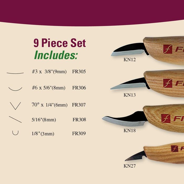 Flexcut Deluxe Palm & Knife Set