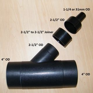 4inch - 1 1/4 inch y junction (3pce)