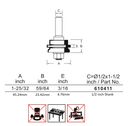 Arden Reversable Glue Joint Bit