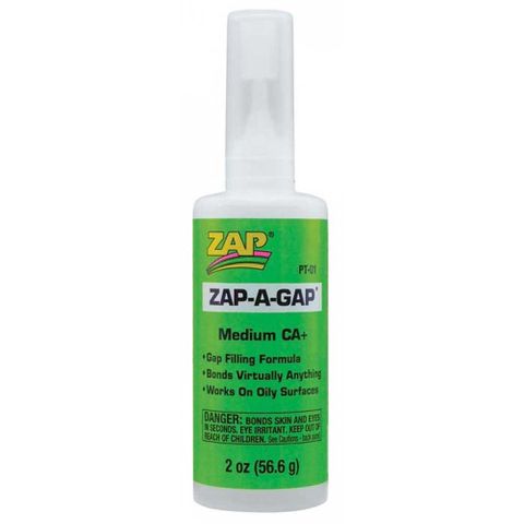 ZAP-A-GAP CA+ Medium Viscosity (2oz/56.6g Bottle) Cyanoacrylate 'Super' Gl