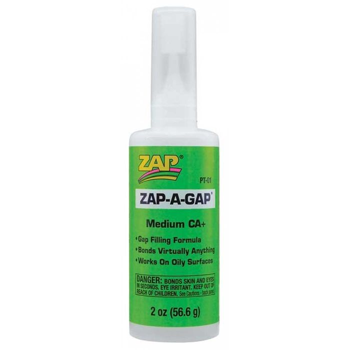 ZAP-A-GAP CA+ Medium Viscosity (2oz/56.6g Bottle) Cyanoacrylate 'Super' Gl