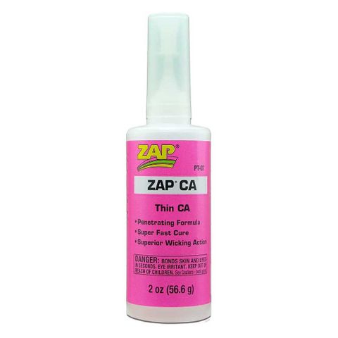 ZAP CA Thin Viscosity (2oz/56.6g Bottle) Cyanoacrylate 'Super' Glue