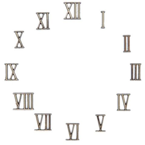 Clock Numbers Roman 1/2in (13mm) - Gold