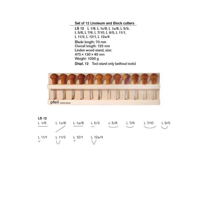 Pfeil Lino Chisel Set - 12 Piece