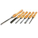 Carbatec 6PC Cryogenic M2 HSS Medium Woodturning Chisel Set