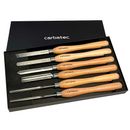 Carbatec 6PC Cryogenic M2 HSS Large Woodturning Chisel Set