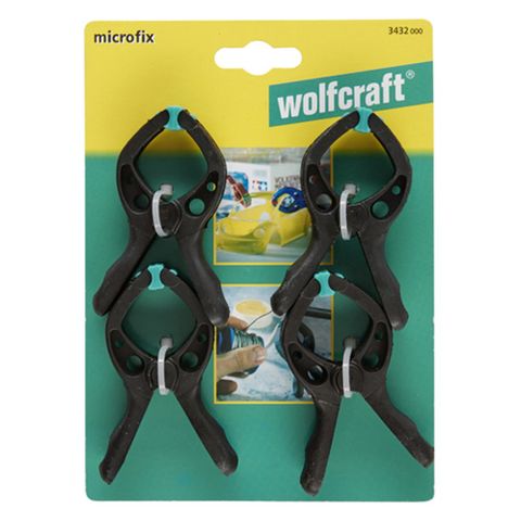 Wolfcraft Microfix Spring Clamp (4pack) - 30mm Clamping Width