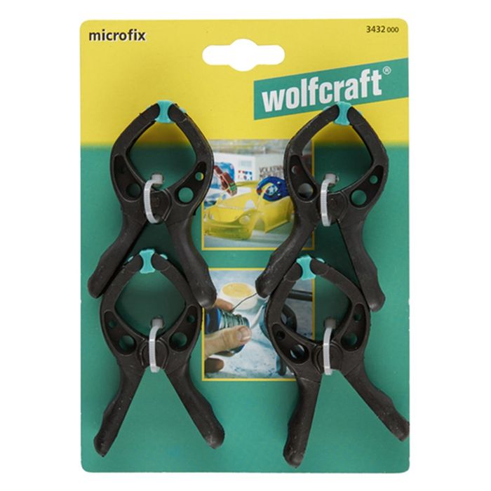 Wolfcraft Microfix Spring Clamp (4pack) - 30mm Clamping Width