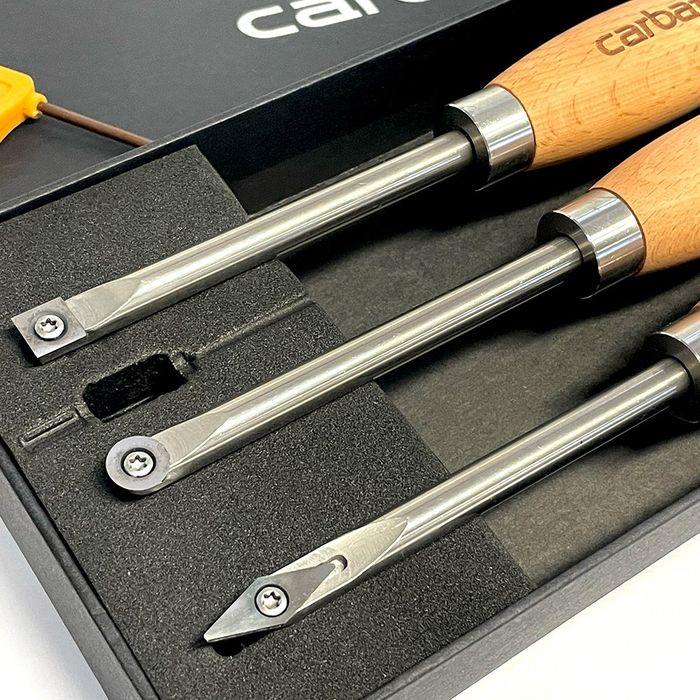 Carbatec 3PC Tungsten Carbide And Stainless Steel Small/Medium Scraper Set