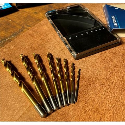 8-pce TiN coated Brad Point Drill Bit Set (3/4/5/6/7/8/9/10mm)